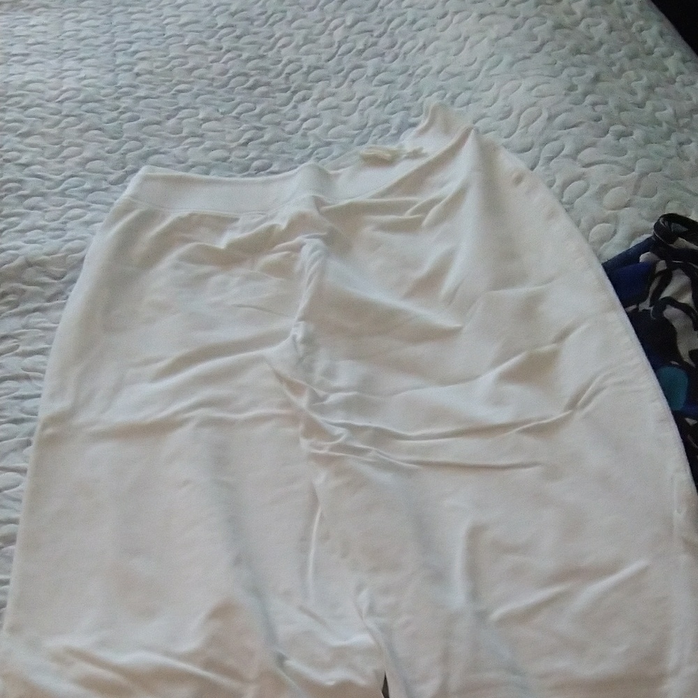 White Capri joggers
